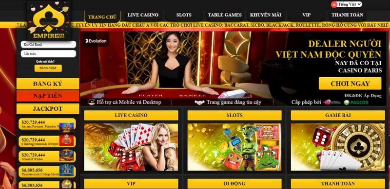 Empire777 - Nhà cái cá cược xanh chín nhất hiện nay 1 Empire777 - Nhà Cái Cá Cược Xanh Chín Nhất Hiện Nay